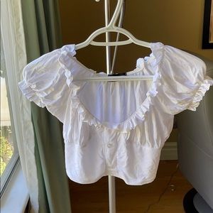 White off the shoulder top